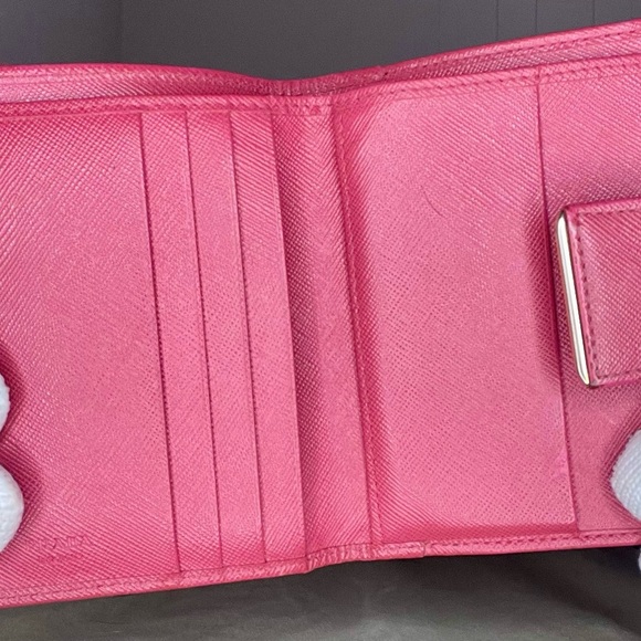 Prada Saffiano Leather Compct Bar Flap Wallet - Picture 11 of 12
